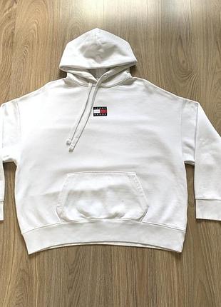 Мужская плотная хлопковая худи с нашивкой tommy hilfiger