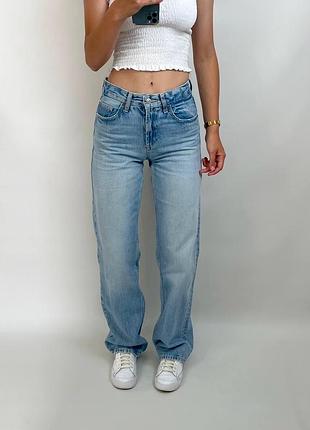 Zara джинси прямі з середньою посадкою