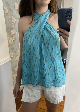 Блуза з золотими вставками з люрексу