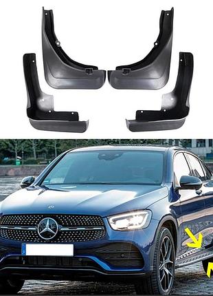 Брызговики для mercedes glc 2017+ (с порогами) (surtep)