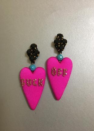 Серьги  из страз ручная  работа