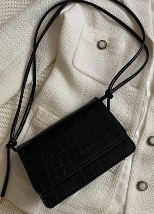 🔥1+1=3🔥жіноча чорна сумочка крос боді