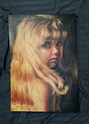 Картина винтаж 1980-х годов
«украинский ребёнок как оберег»