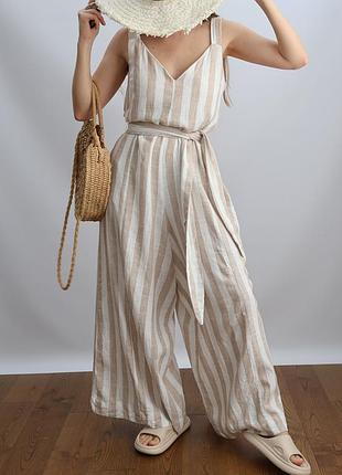 Льняной комбинезон h&m6 фото