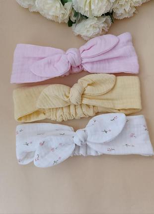 Солоха повязка муслин бантики