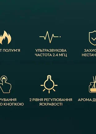 Зволожувач повітря портативний аромадифузор електричний, ефект полум'я kinscoter білий5 фото