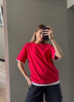 Футболка рожева