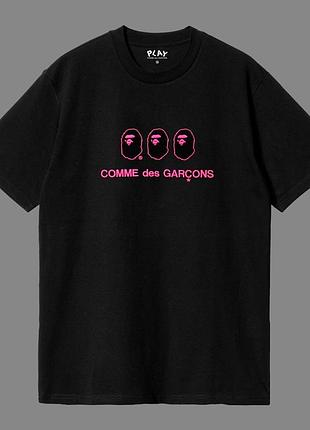 Футболка comme des garcons bape play
