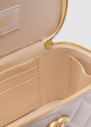 Шкіряна сумка косметичка коробка через плече в прострочці ch 10