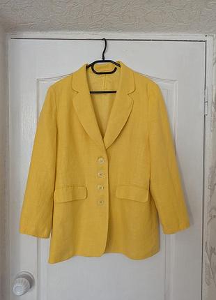 Яскравий лляний піджак розмір с-м