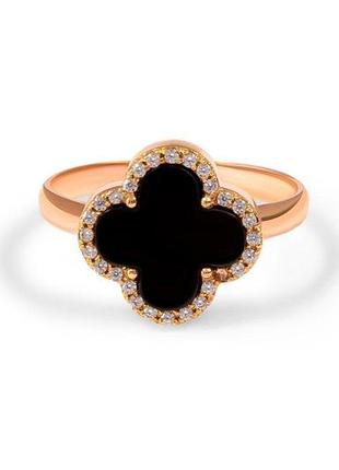 Кольцо из красного золота с ониксом k-0380 k-0380