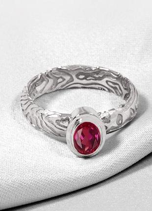 Кольцо из белого золота с рубином k-0392 14