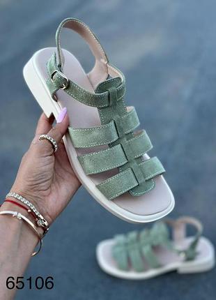 Босоножки женские натуральная замша