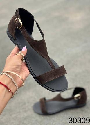 Босоножки женские натуральная замша