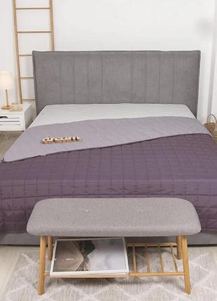 Покрывало стеганное двухстороннее viluta дуэт 210х240 дымчатый аметис