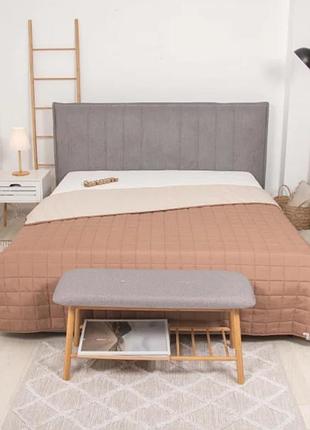 Покривало стьобане двостороннє viluta дует капучино