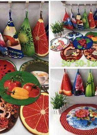 Салфетки круглые кухонные из микрофибры 6шт