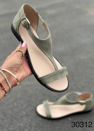 Босоножки женские натуральная замша