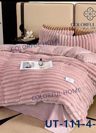 Теплая зимняя велюровая постель "шарпей"