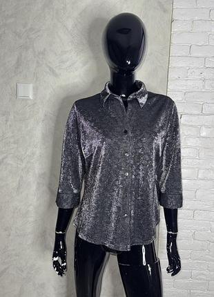 Блискуча блуза блузка з люрексом bonmarche, xxl