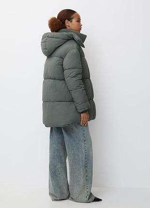 Дуте пальто з капюшоном pull&bear 7