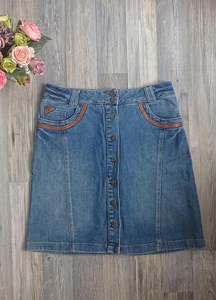 Джинсовая юбка на пуговицах р. 46 /48