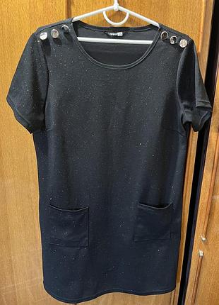 Сукня чорна з блискітками eur 42
