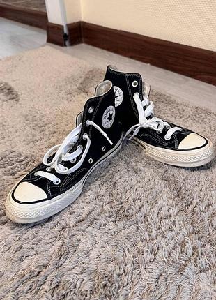 Converse - высокие черные оригинальные кеды chuck 70