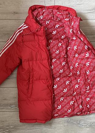 Пуховик унісекс adidas originals двосторонній червоний