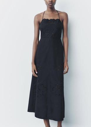 Шикарна сукня zara з вишивкою