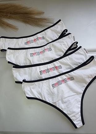 Хлопковые стринги с принтом