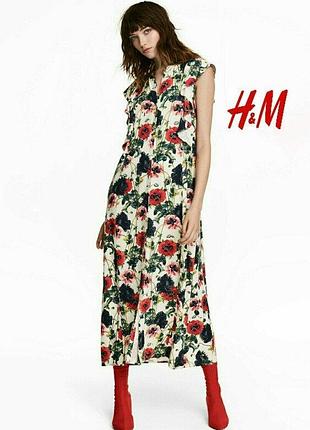 Платье в цветочный принт h&amp;m