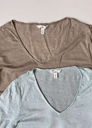 Комплект 2 шт льняна футболка h&m