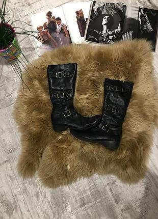 Тёплые сапожки на цигейке,типу байкерские💫