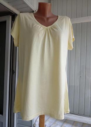 Трикотажная вискозная 👚 блуза футболка большого размера батал