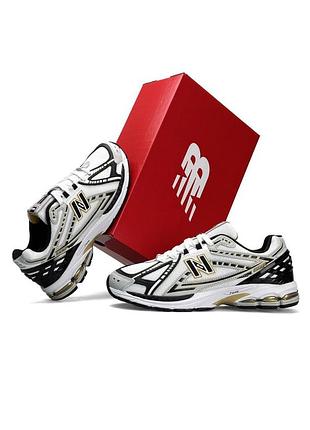Мужские кроссовки new balance 1906r white black gold