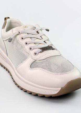 Кроссовки женские летние кожаные 591793 белые