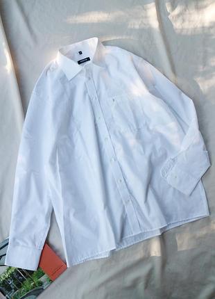 Базовая белая рубашка классическая 100% хлопок от eterna