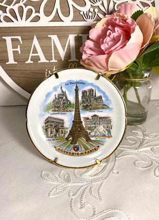 Вінтажна рідкісна сувенірна тарілка „париж“ „limoges“