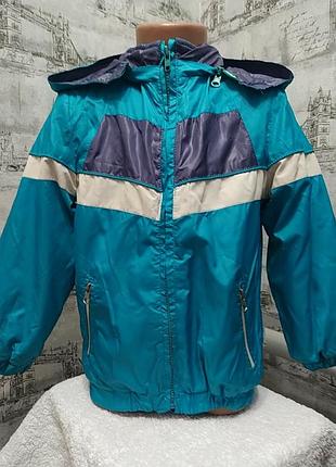 Голубая бирюза куртка ветровка с флисовой подкладкой