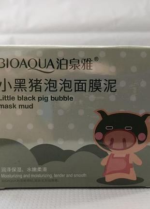 Маска для обличчя киснева бульбашкова і bioaqua skin care carbonated bubble clay mask