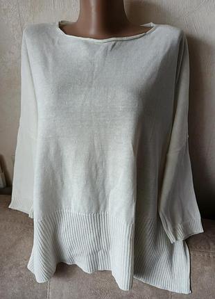 Светр джемпер льон, вільний крій, base milano, італія