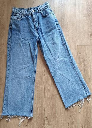 Укороченные джинсы/ палаццо/ wide leg