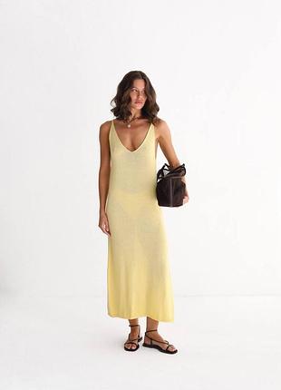 Вʼязана літня сукня, one size, 4 кольори