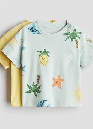 Набір футболок для хлопчика h&m 80, 86, 92, 98