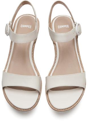 Жіночі шкіряні босоніжки camper 40 40,5 41 сандалії на танкетці шкіра