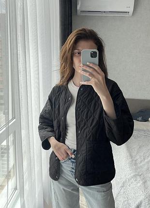 Жіноча демісезонна куртка, ромір oversize, чорна