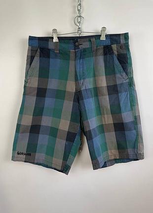 Чоловічі літні шорти в клітинку quiksilver plaid loose fit l