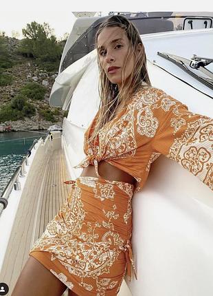 Спокуслива міні спідниця zara, бавовна