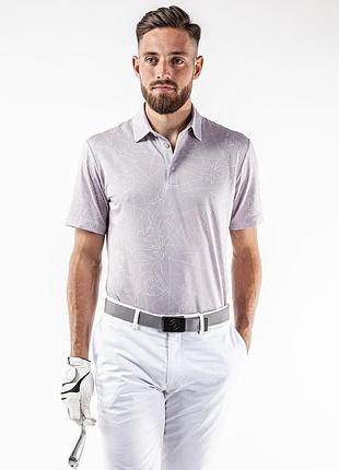 Футболка-поло galvin green maverick v8+ – холодно-сірий/білий 2хл!